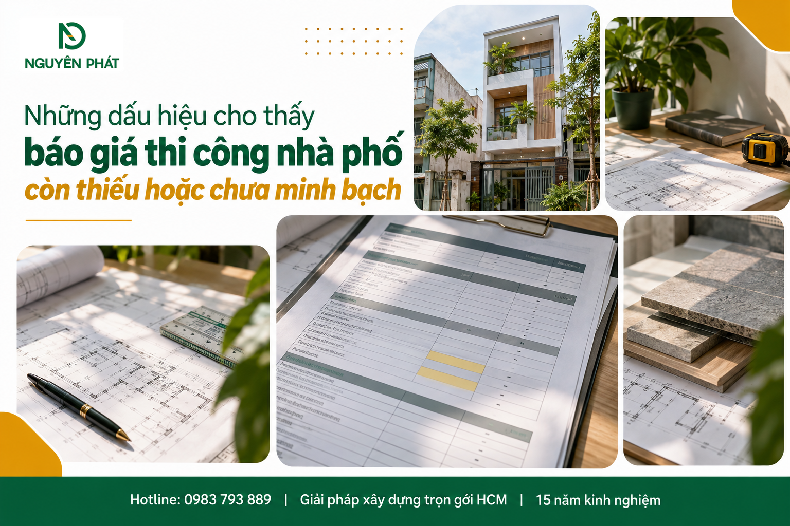 Dấu hiệu báo giá thi công nhà phố thiếu minh bạch - Nguyên Phát (NP Group)
