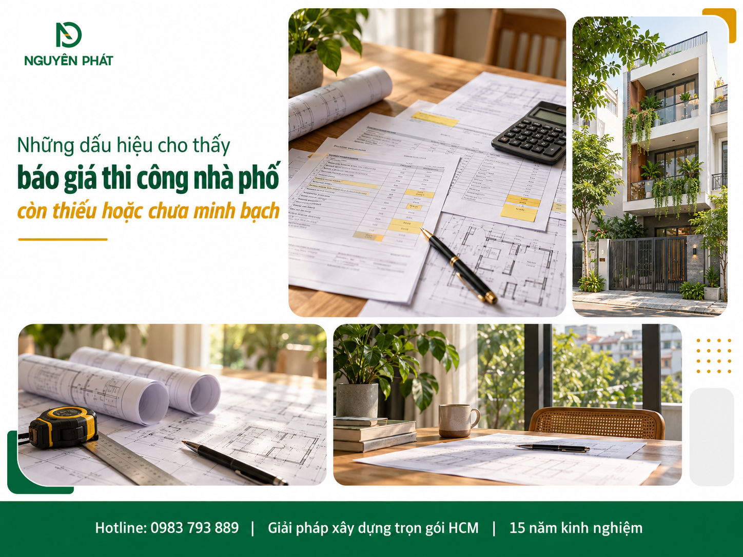 Dấu hiệu báo giá thi công nhà phố chưa minh bạch - Nguyên Phát (NP Group)