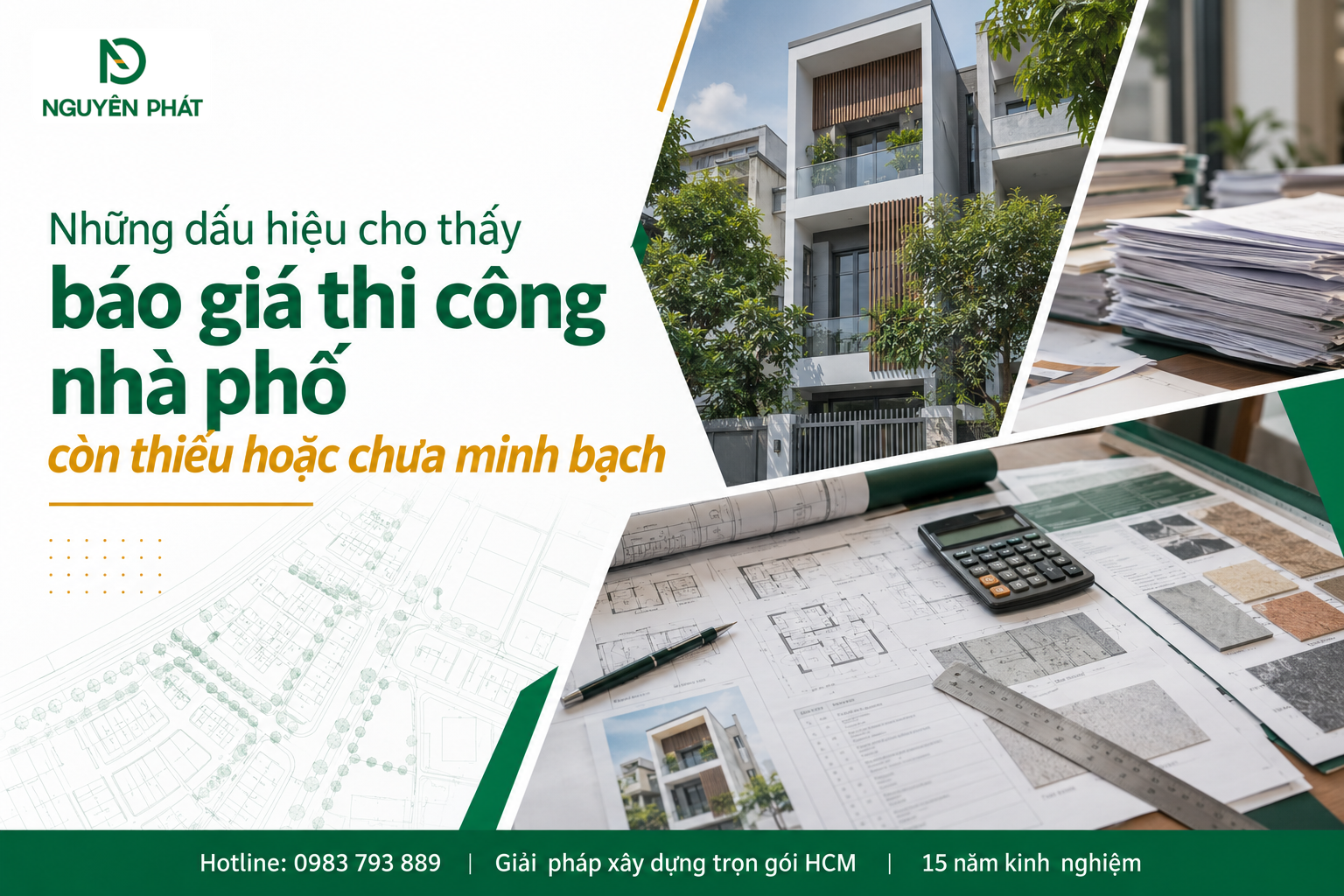 Dấu hiệu báo giá thi công nhà phố thiếu minh bạch - Nguyên Phát (NP Group)
