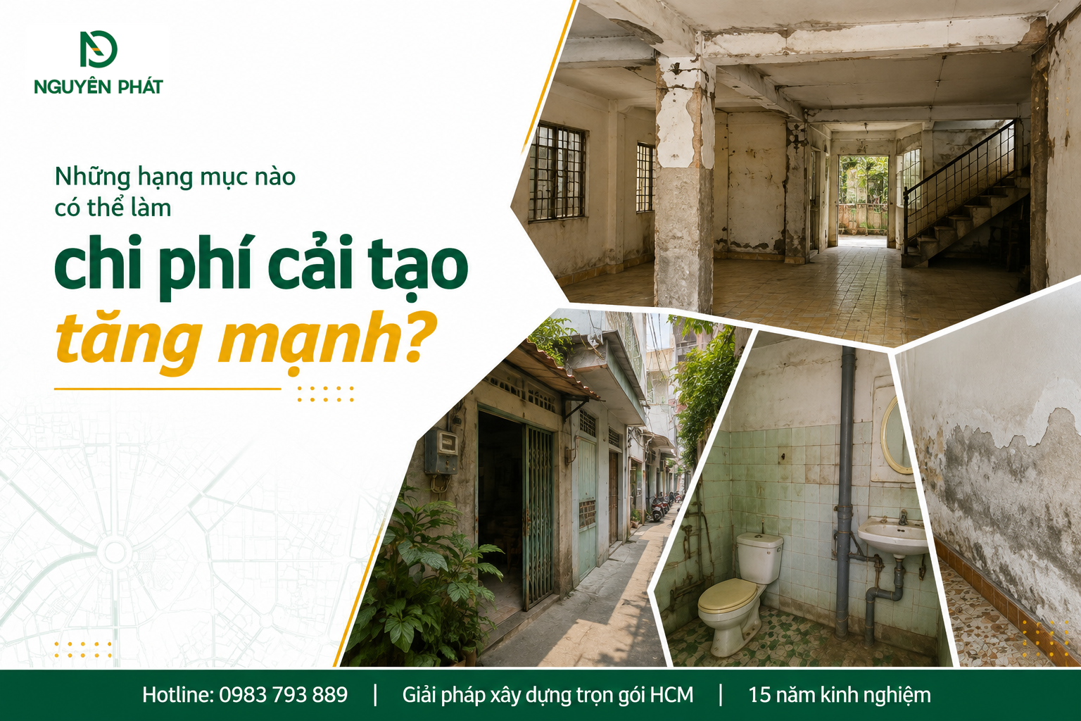 Những hạng mục nào có thể làm chi phí cải tạo tăng mạnh?