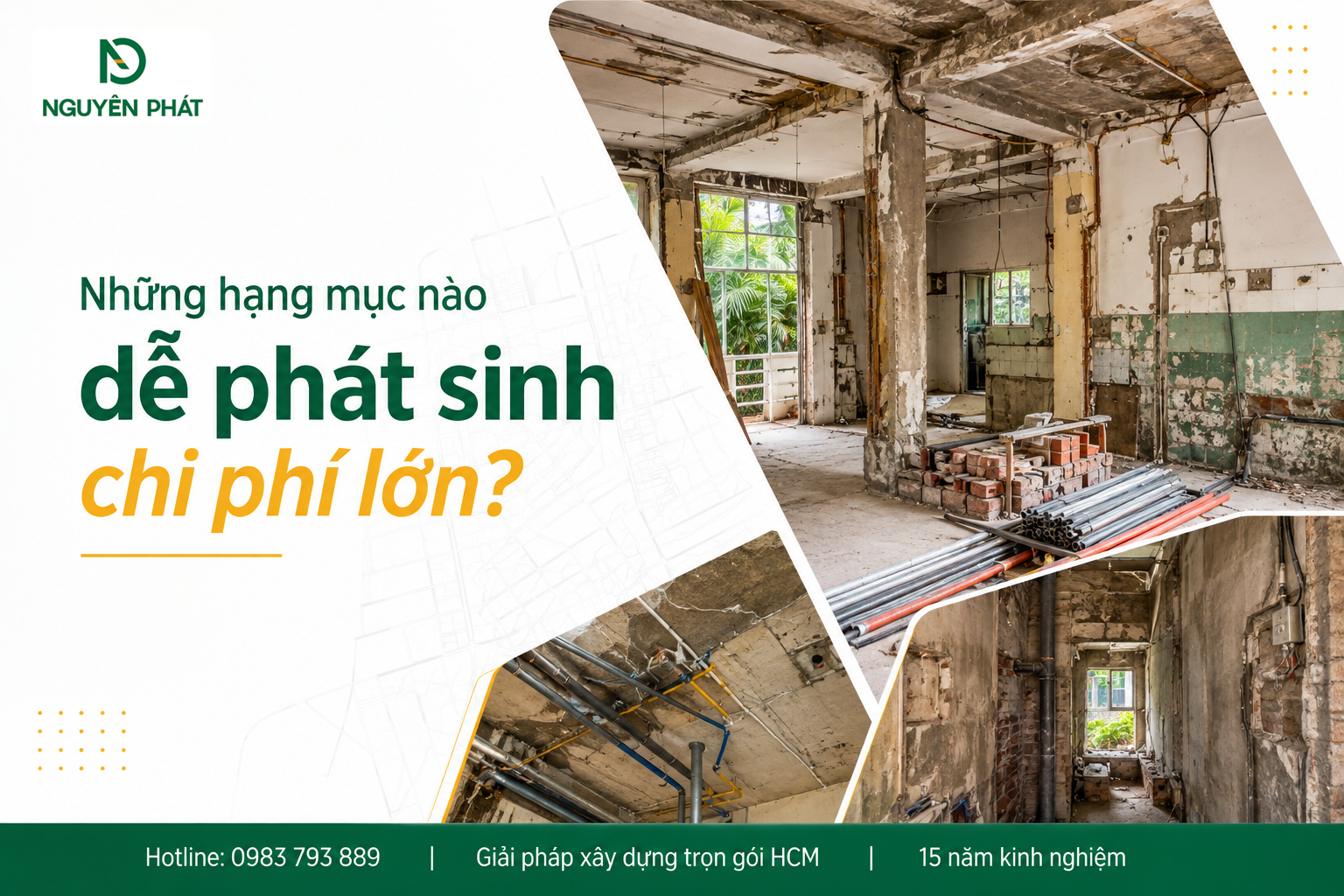 Những hạng mục nào dễ phát sinh chi phí lớn?