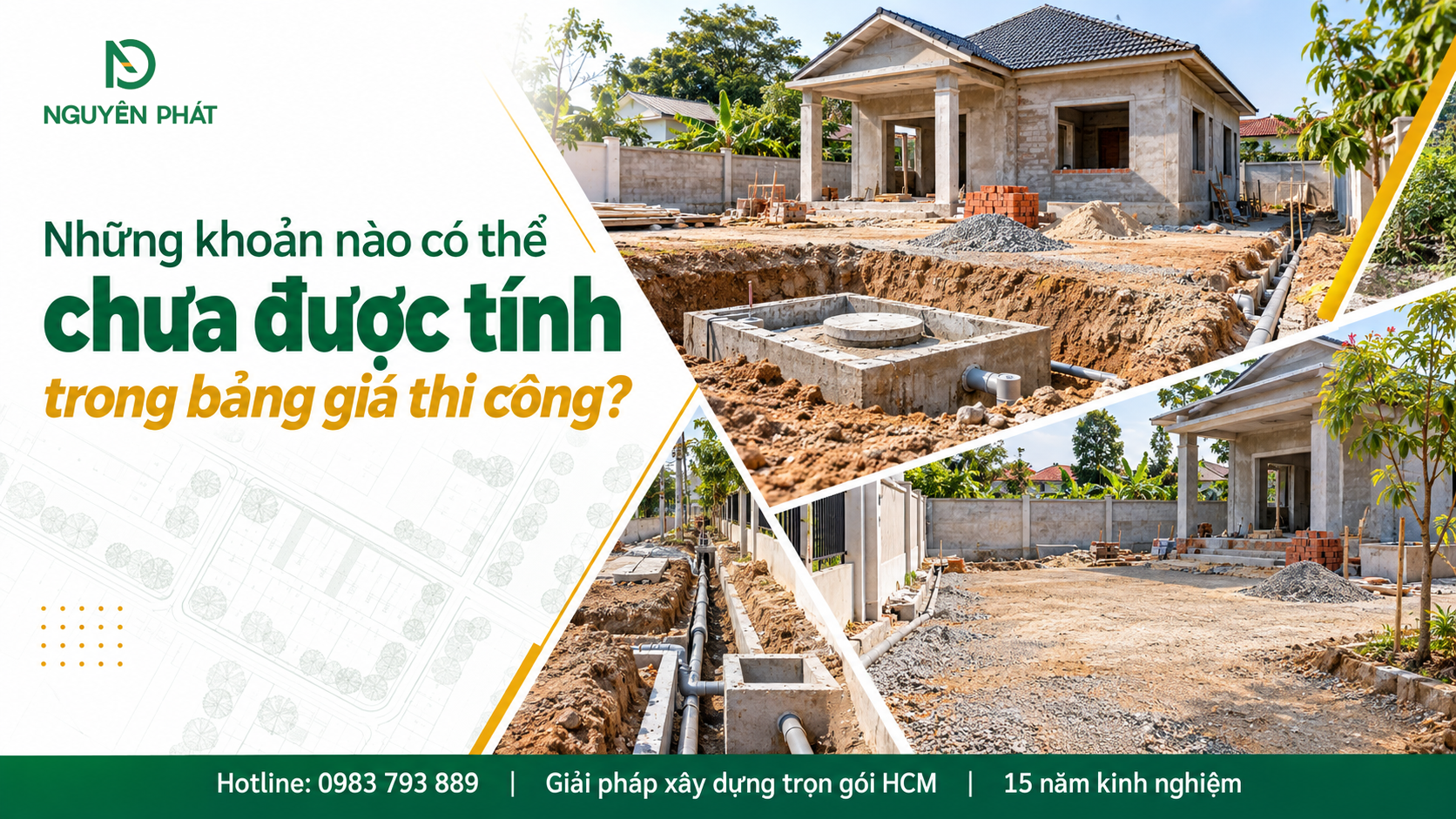 Các chi phí phát sinh ngoài bảng giá thi công nhà cấp 4 - Nguyên Phát (NP Group)