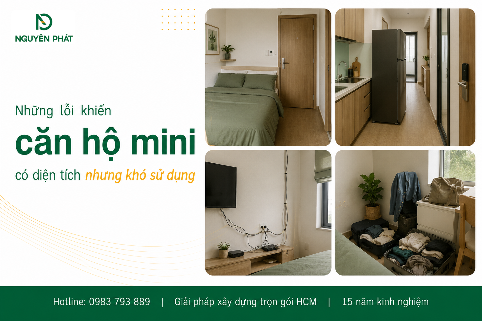 Những lỗi khiến căn hộ mini có diện tích nhưng khó sử dụng