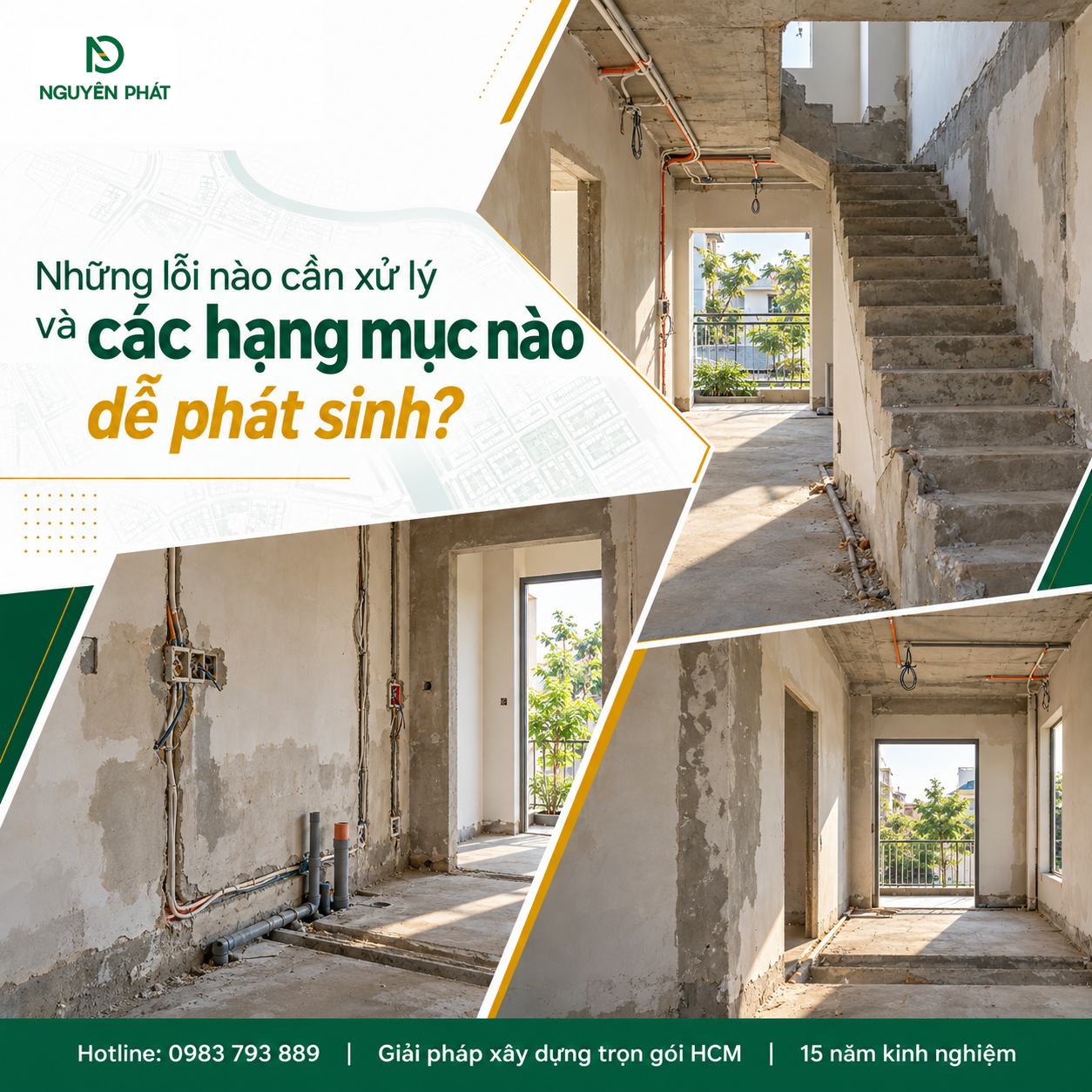 Các lỗi xây dựng cần xử lý và hạng mục phát sinh khi hoàn thiện nhà – Nguyên Phát (NP Group)