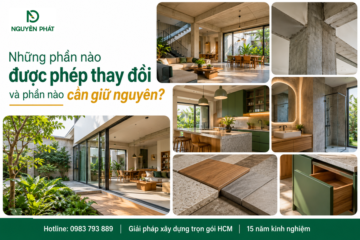 Phân biệt phần nhà liền kề được thay đổi và cần giữ nguyên - Nguyên Phát (NP Group)