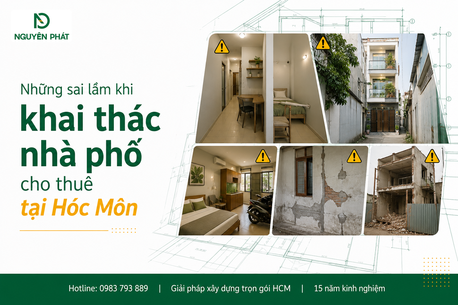 Những sai lầm khi khai thác nhà phố cho thuê tại Hóc Môn