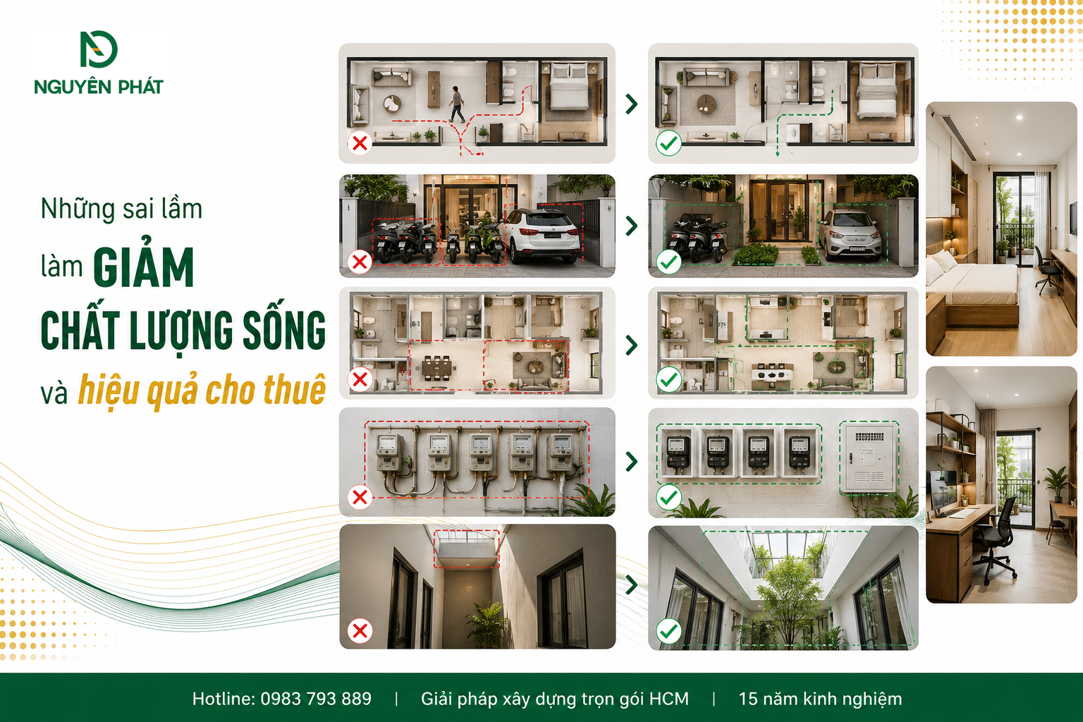 Những sai lầm làm giảm chất lượng sống và hiệu quả cho thuê