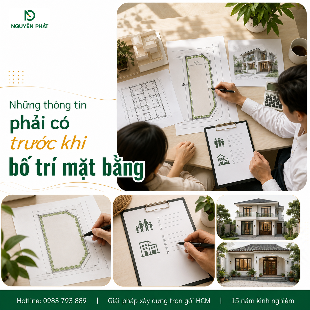 Những thông tin phải có trước khi bố trí mặt bằng