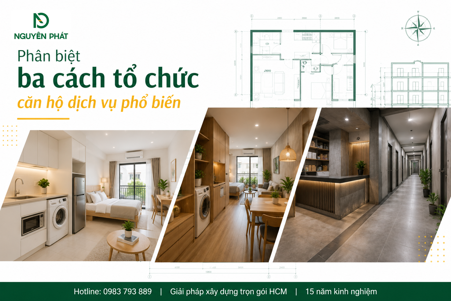 Phân biệt ba cách tổ chức căn hộ dịch vụ phổ biến