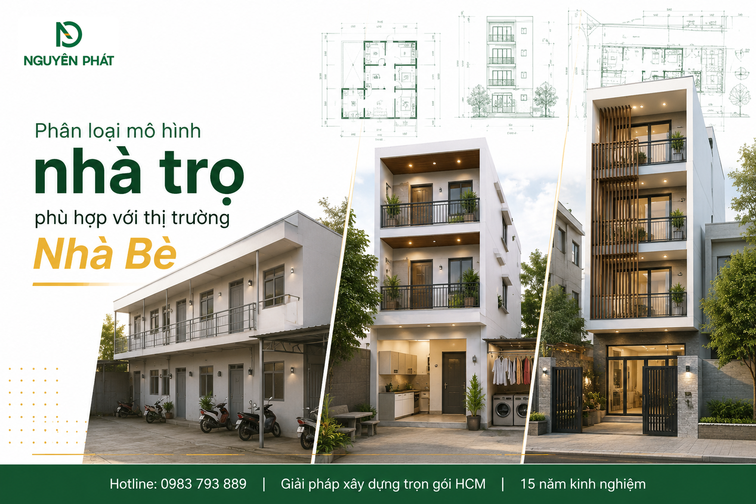 Phân loại mô hình nhà trọ phù hợp với thị trường Nhà Bè