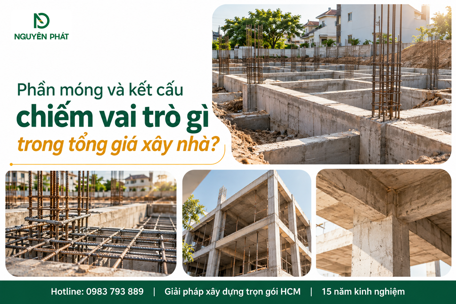 Kết cấu móng và khung bê tông cốt thép trong xây dựng nhà ở - Nguyên Phát (NP Group)