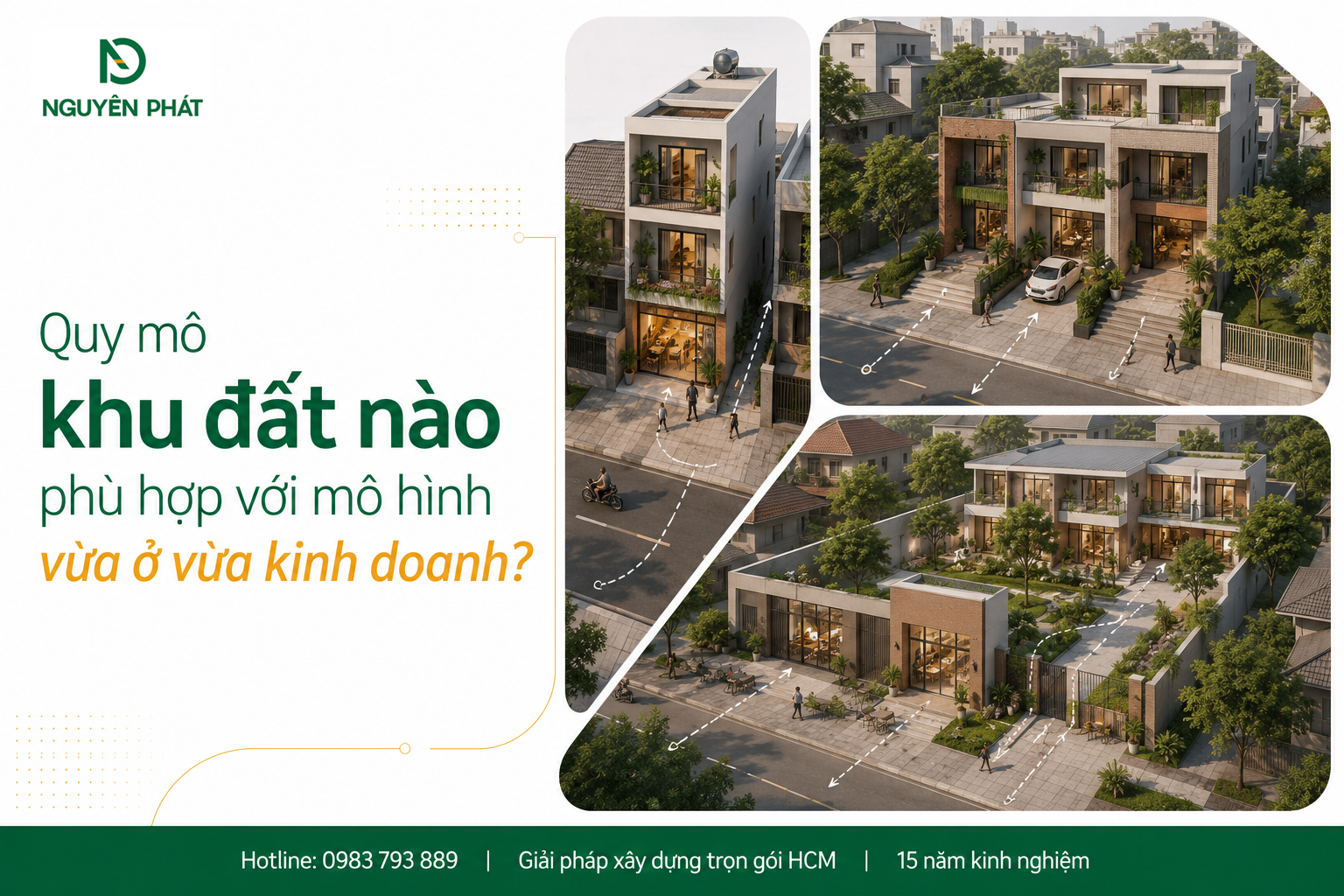 Quy mô khu đất nào phù hợp với mô hình vừa ở vừa kinh doanh?