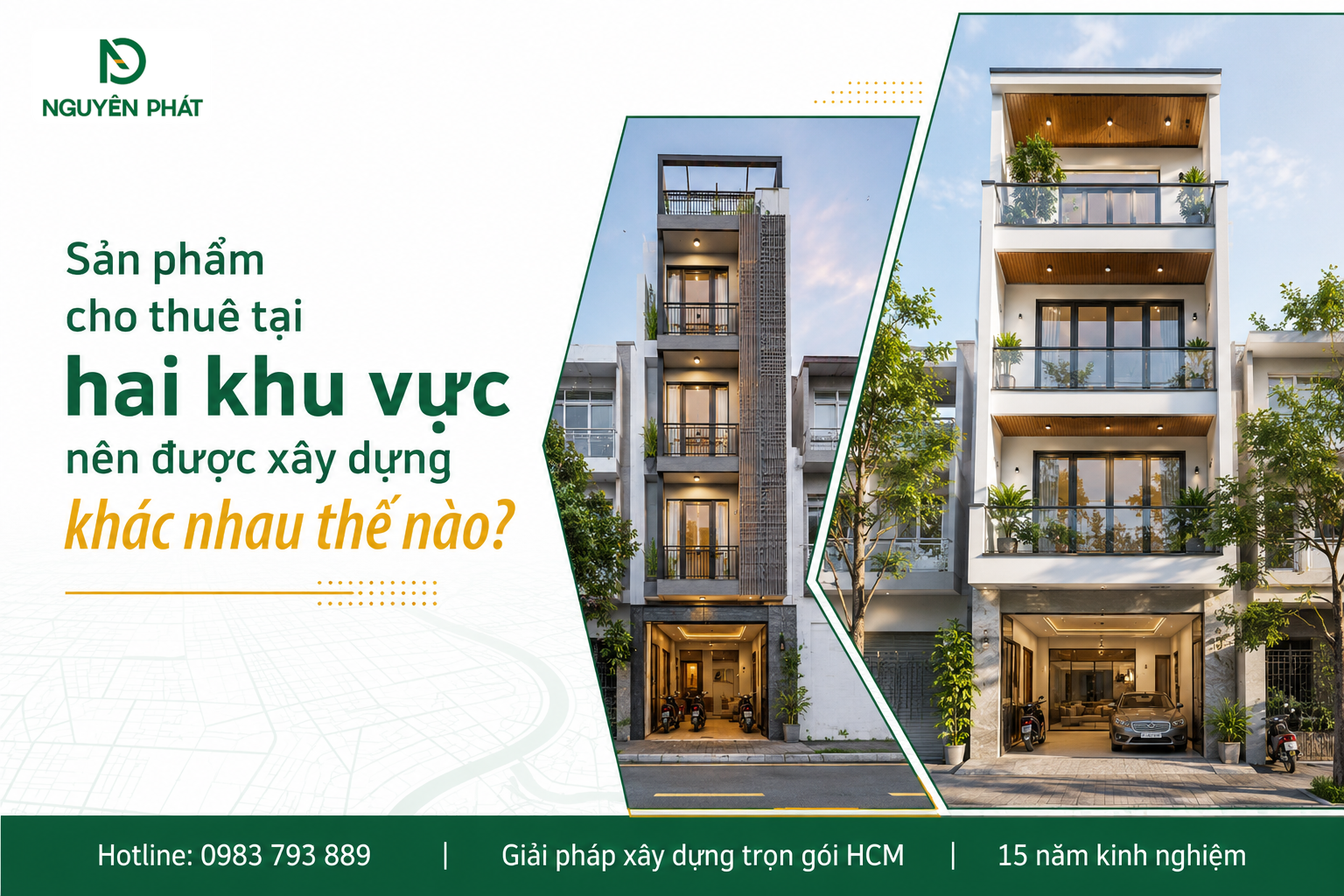Sản phẩm cho thuê tại hai khu vực nên được xây dựng khác nhau thế nào?