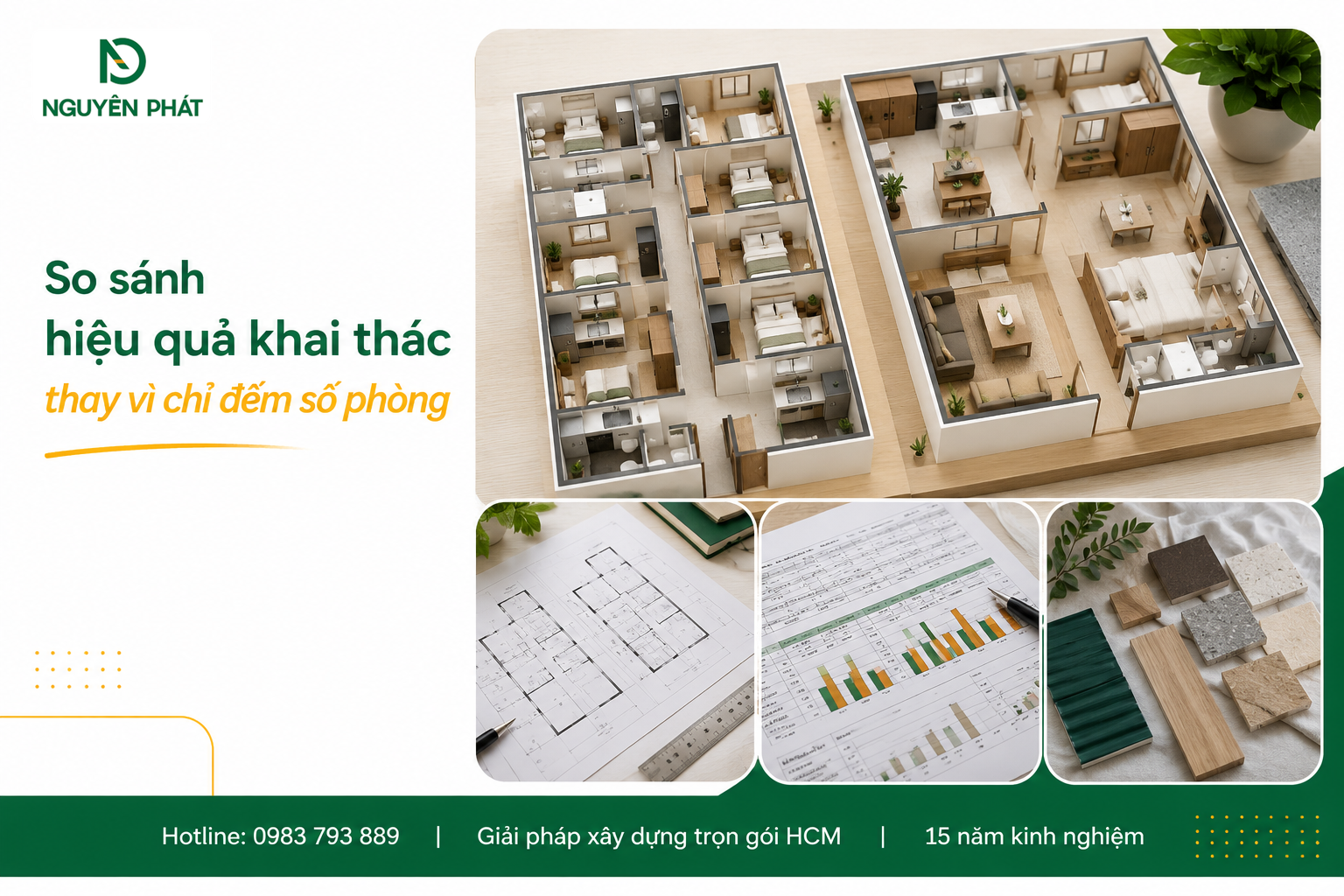 So sánh hiệu quả khai thác thay vì chỉ đếm số phòng