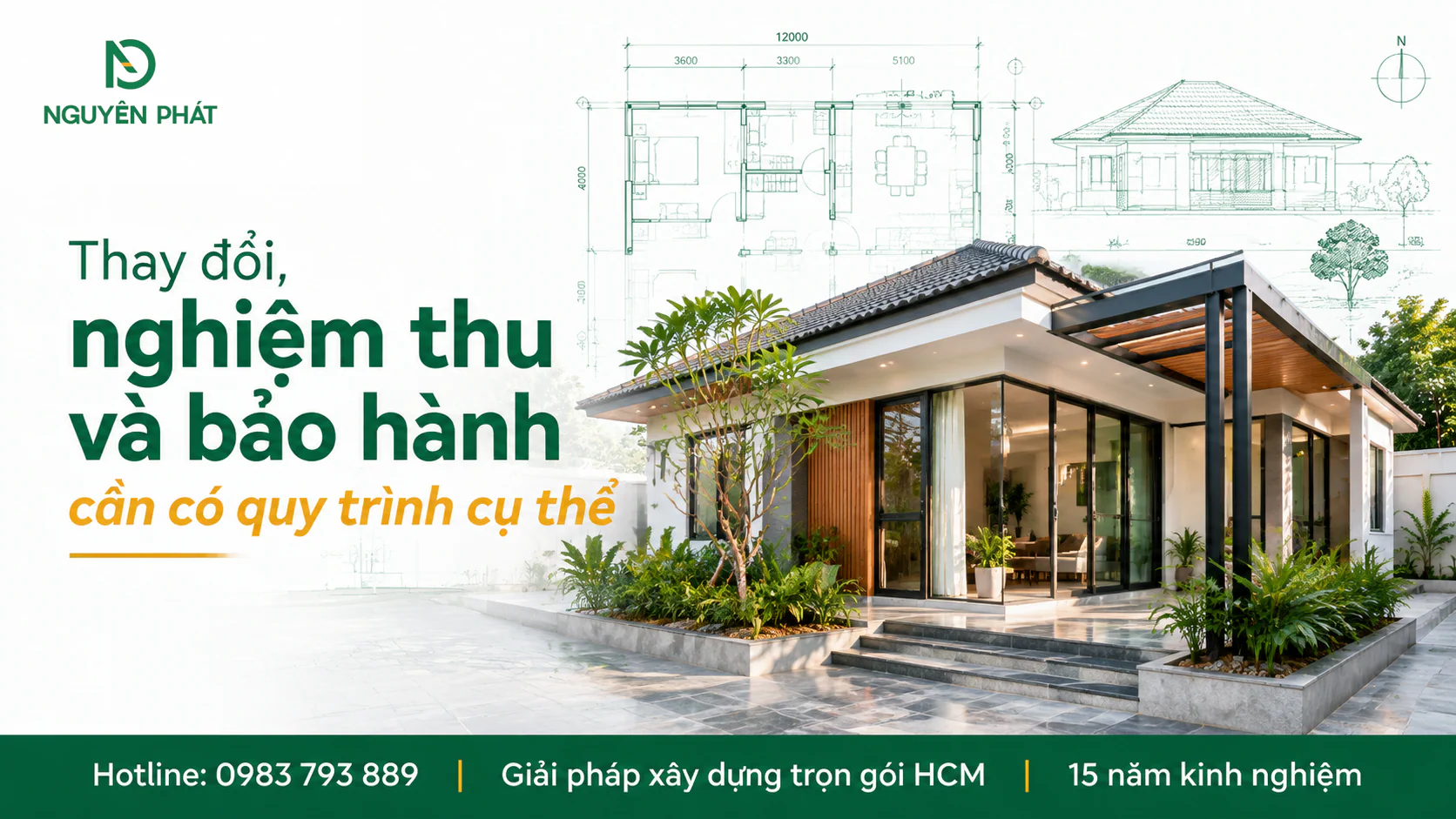 Công trình nhà cấp 4 hoàn thiện phục vụ nghiệm thu và bảo hành xây dựng - Nguyên Phát (NP Group)