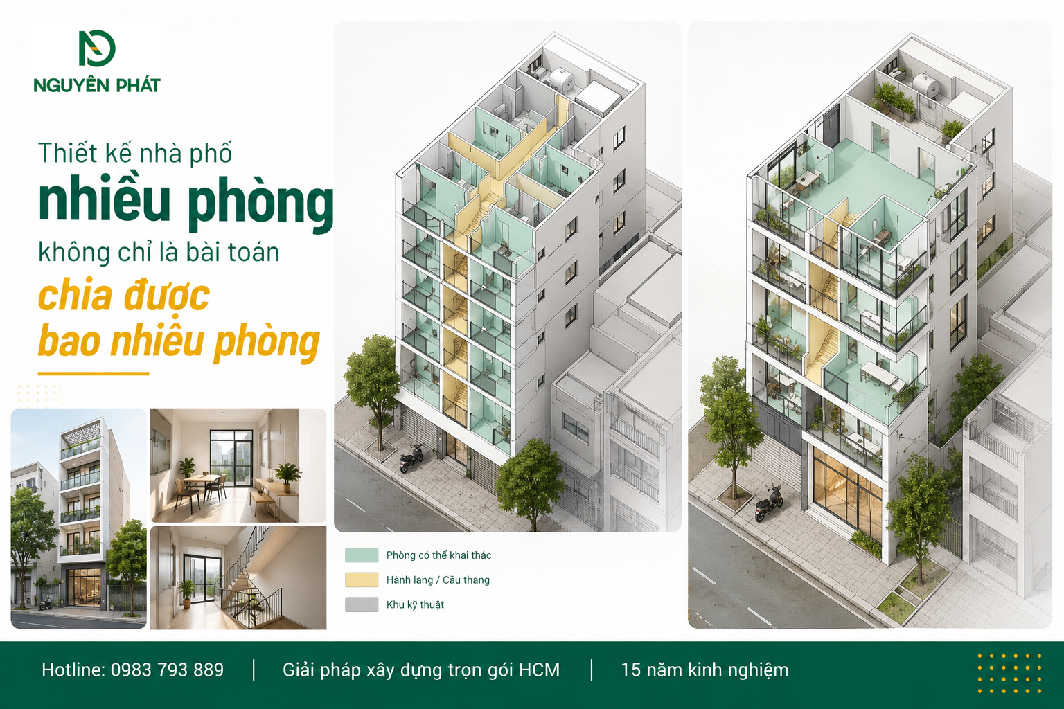 Thiết kế nhà phố nhiều phòng không chỉ là bài toán chia được bao nhiêu phòng