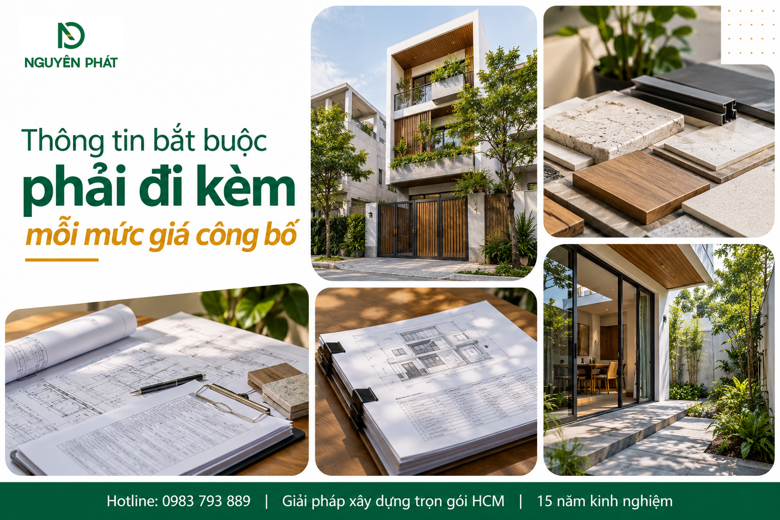 Thông tin cần công khai kèm mức giá thi công xây dựng nhà ở - Nguyên Phát (NP Group)