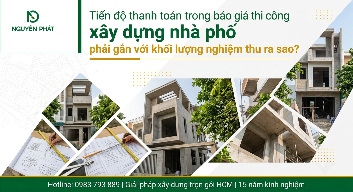 Theo dõi tiến độ nghiệm thu thi công nhà phố minh bạch - Nguyên Phát (NP Group)