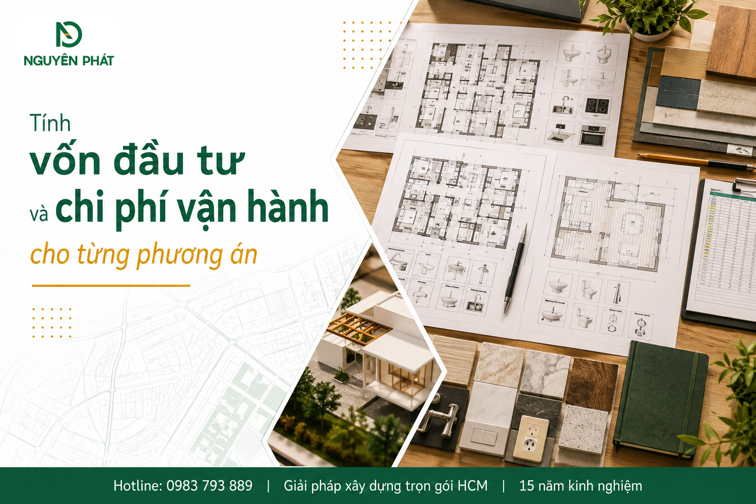 Tính vốn đầu tư và chi phí vận hành cho từng phương án