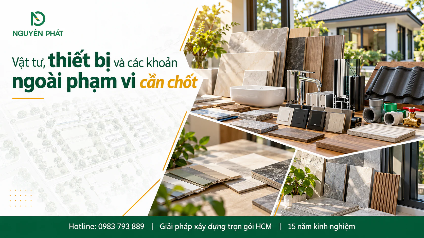 Vật tư xây dựng và thiết bị hoàn thiện nhà cấp 4 trong báo giá trọn gói - Nguyên Phát (NP Group)