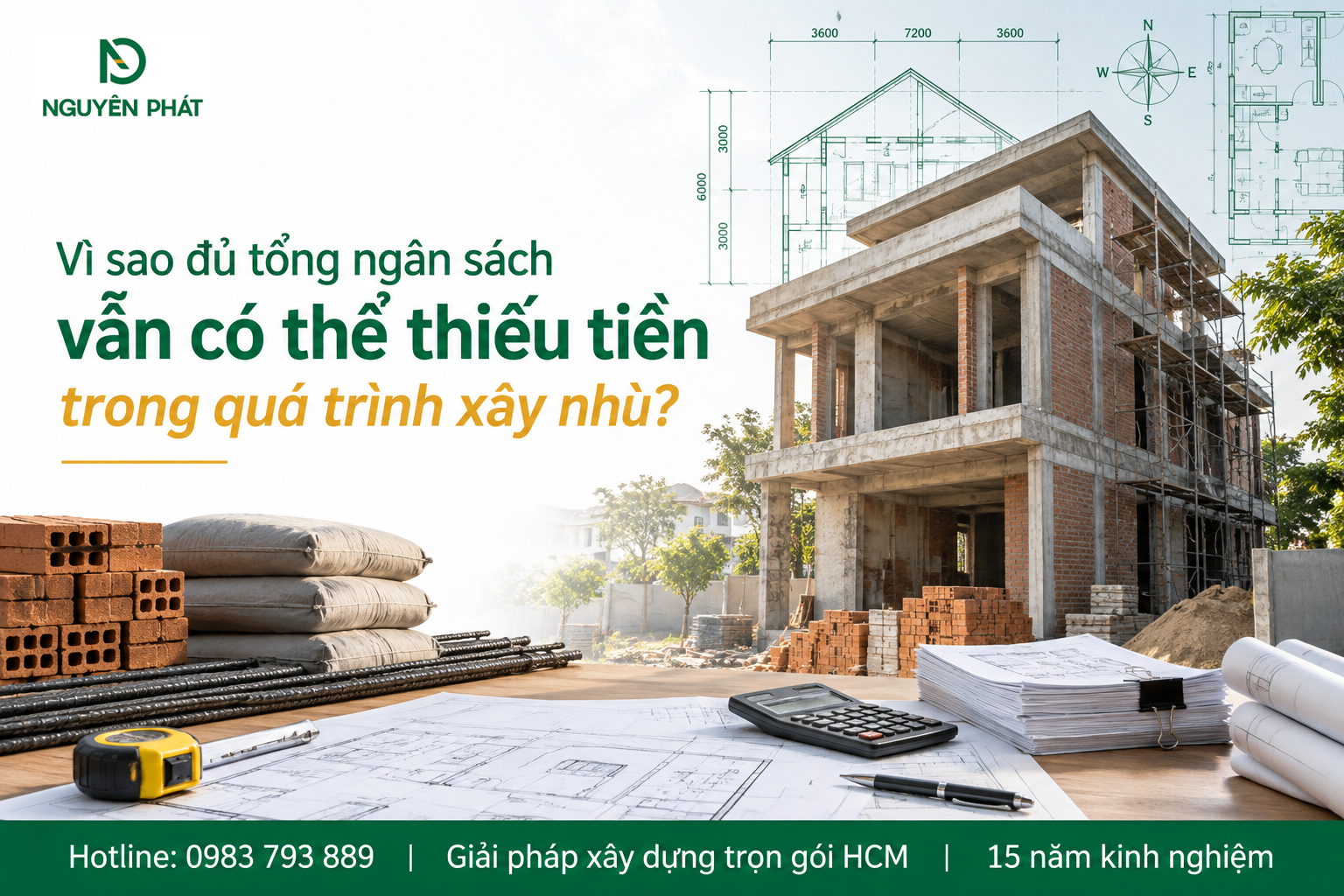 Minh họa dự trù ngân sách xây nhà theo giai đoạn - Nguyên Phát (NP Group)