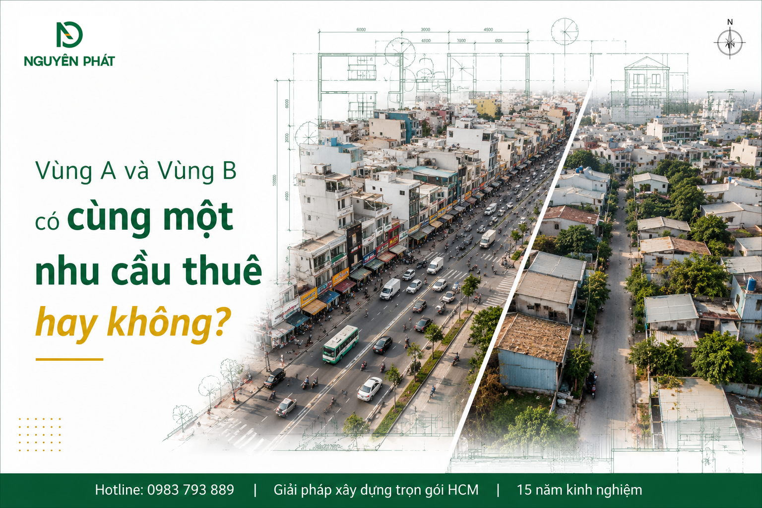 Vùng A và Vùng B có cùng một nhu cầu thuê hay không?