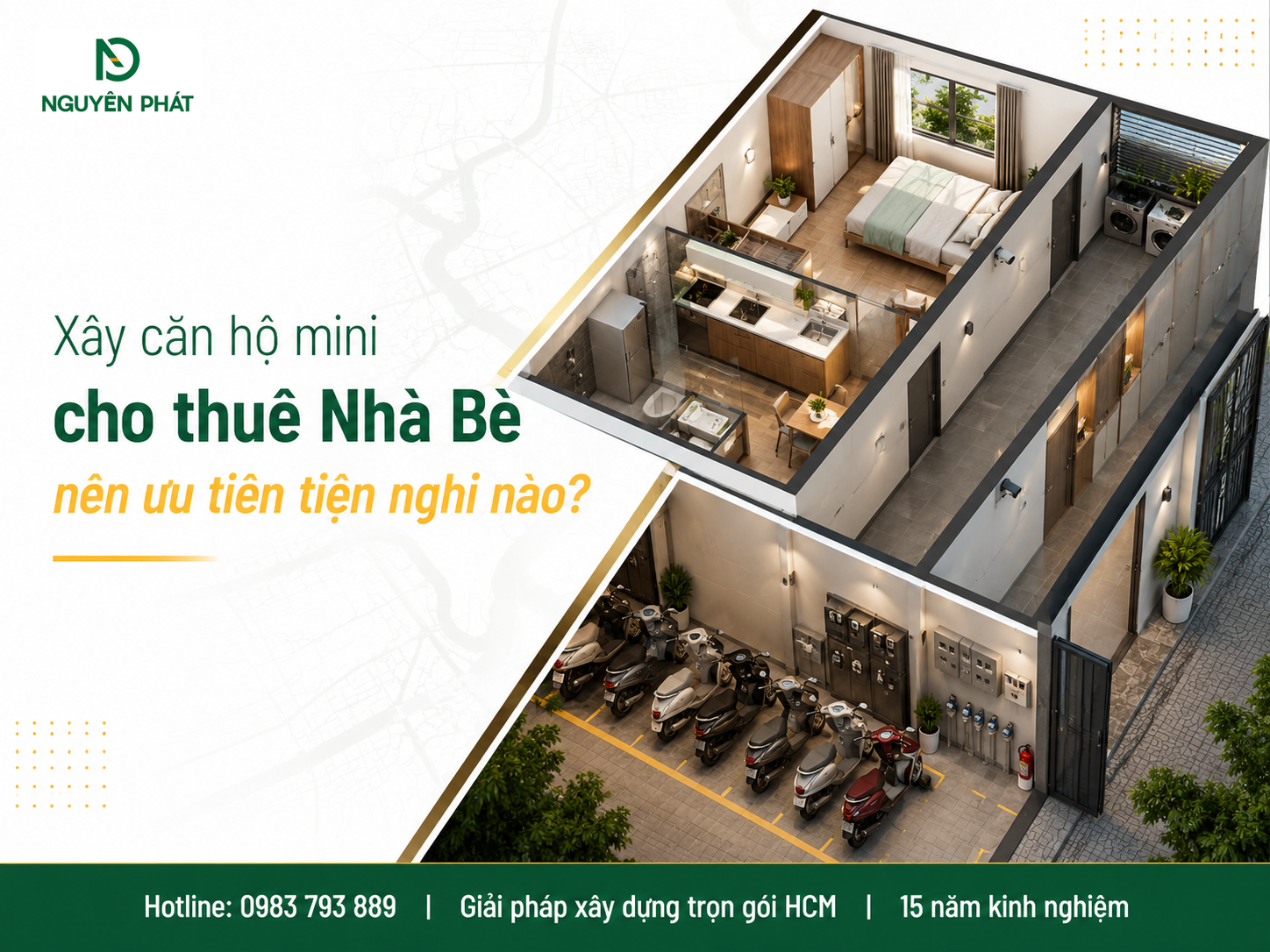 Xây căn hộ mini cho thuê Nhà Bè nên ưu tiên tiện nghi nào?