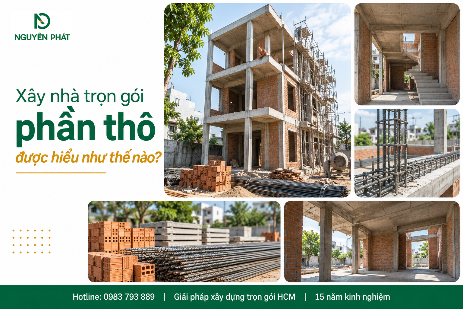 Hình ảnh xây nhà trọn gói phần thô theo tiêu chuẩn kỹ thuật - Nguyên Phát (NP Group)