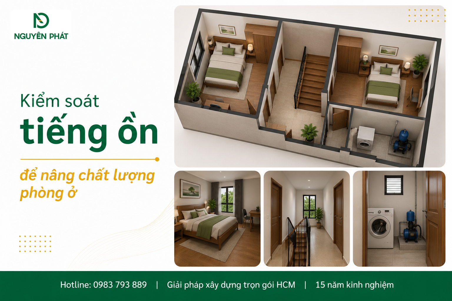 Kiểm soát tiếng ồn để nâng chất lượng phòng ở