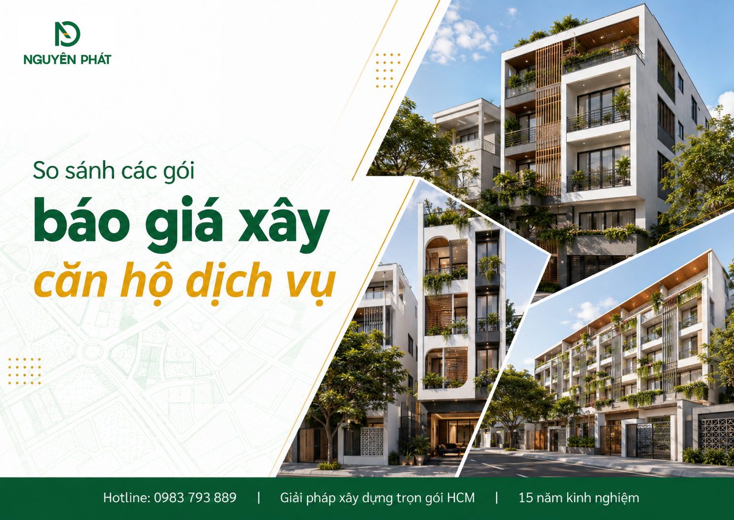 So sánh các gói báo giá xây căn hộ dịch vụ