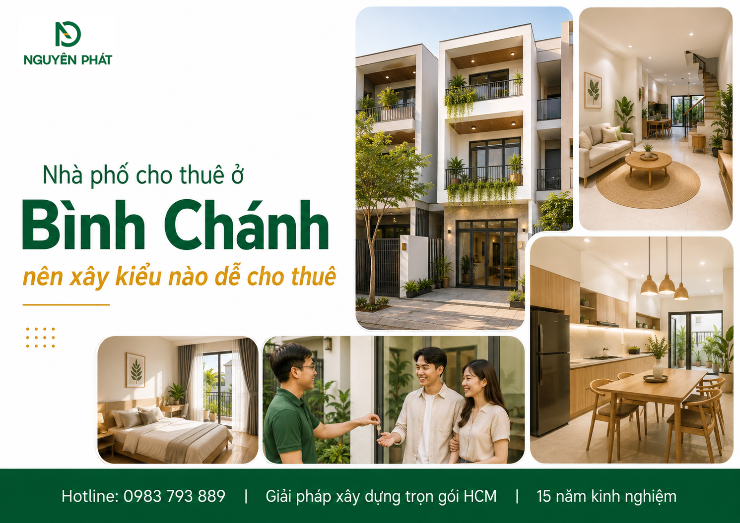 Nhà phố cho thuê ở Bình Chánh nên xây kiểu nào dễ cho thuê