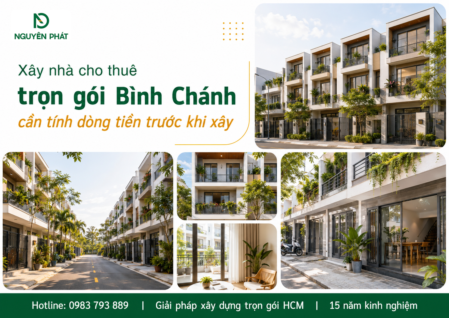 Xây nhà cho thuê trọn gói Bình Chánh cần tính dòng tiền trước khi xây