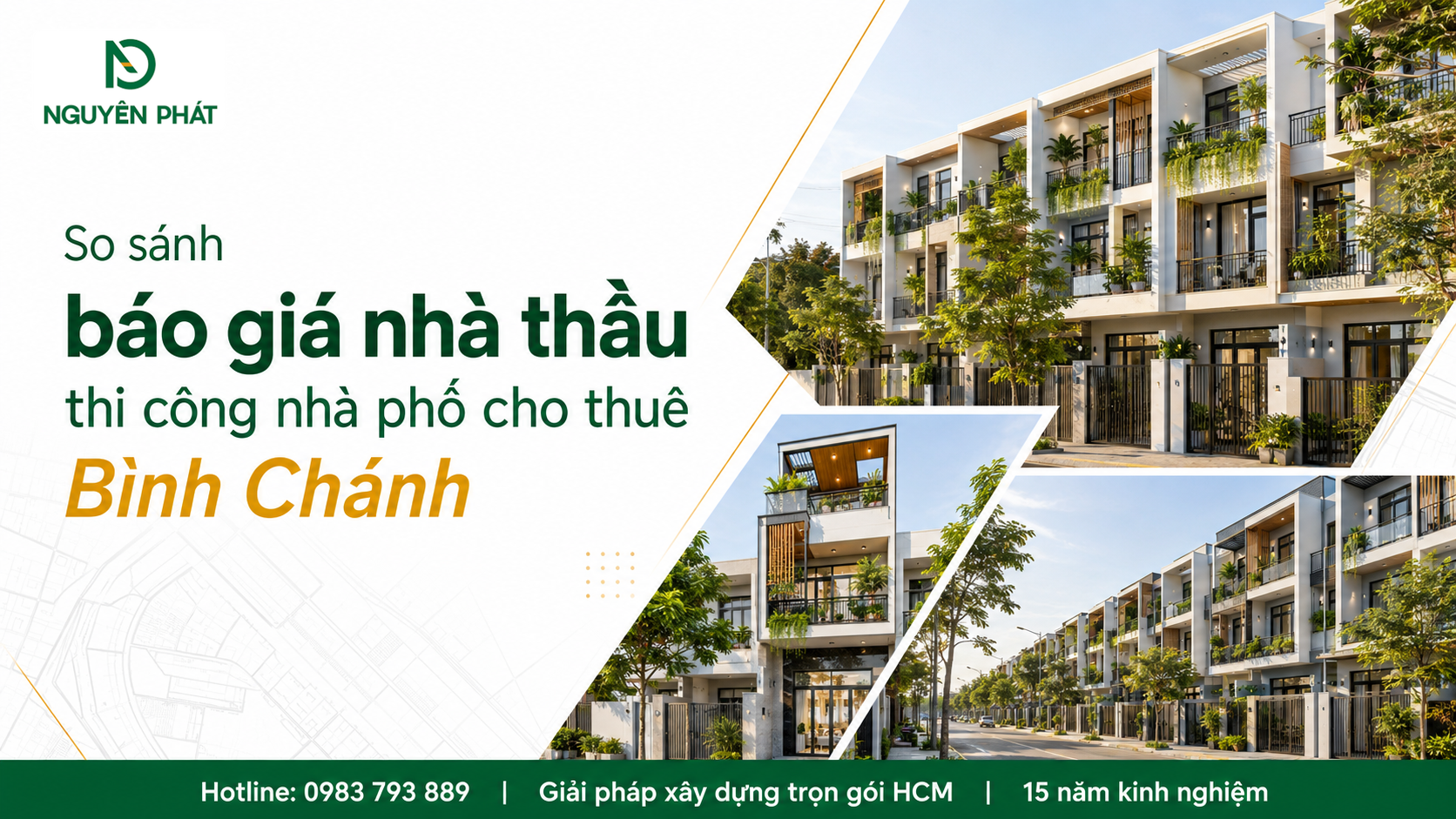 So sánh báo giá nhà thầu thi công nhà phố cho thuê Bình Chánh