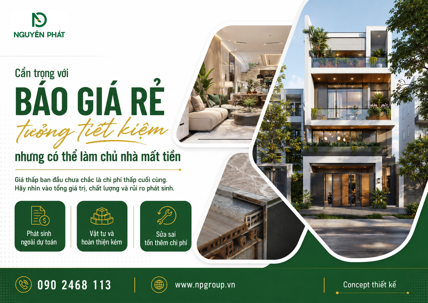Báo giá rẻ có thể làm chủ nhà mất tiền