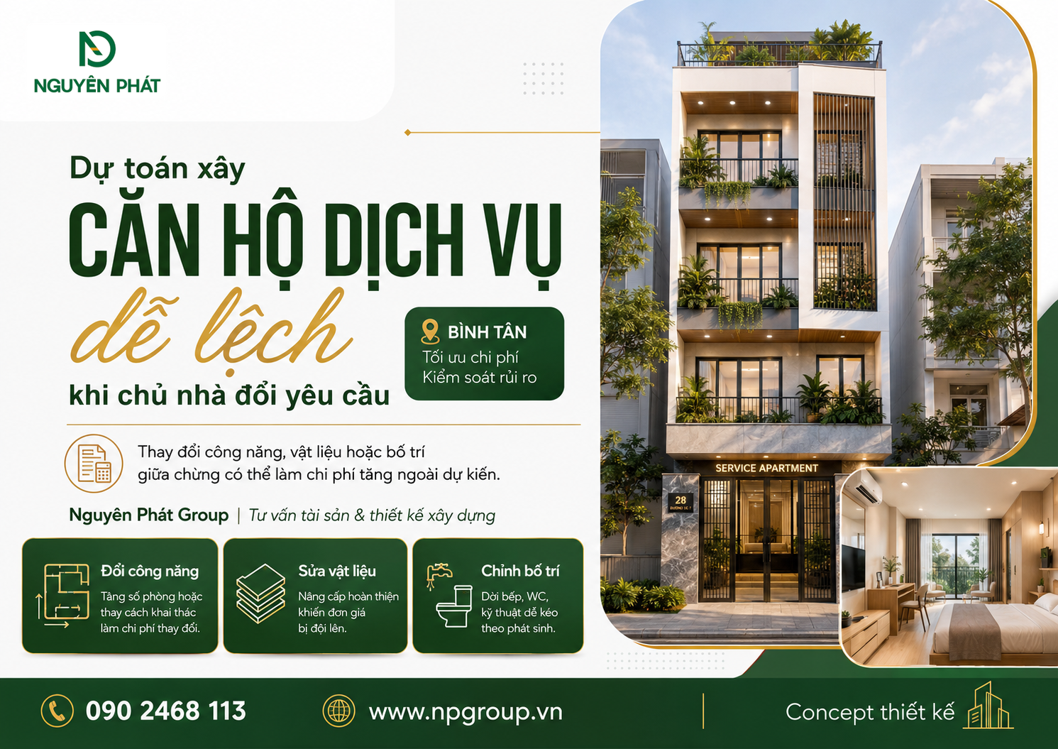 Giá xây nhà cho thuê Bình Tân cần tách rõ từng hạng mục