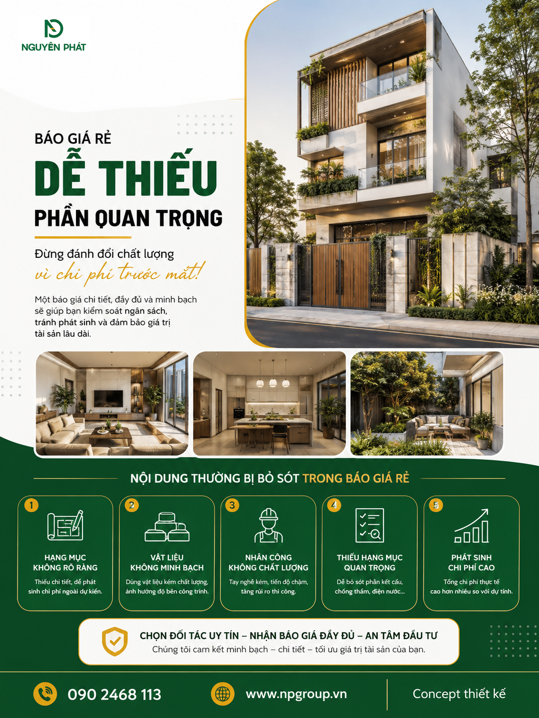 Báo giá rẻ dễ thiếu phần quan trọng