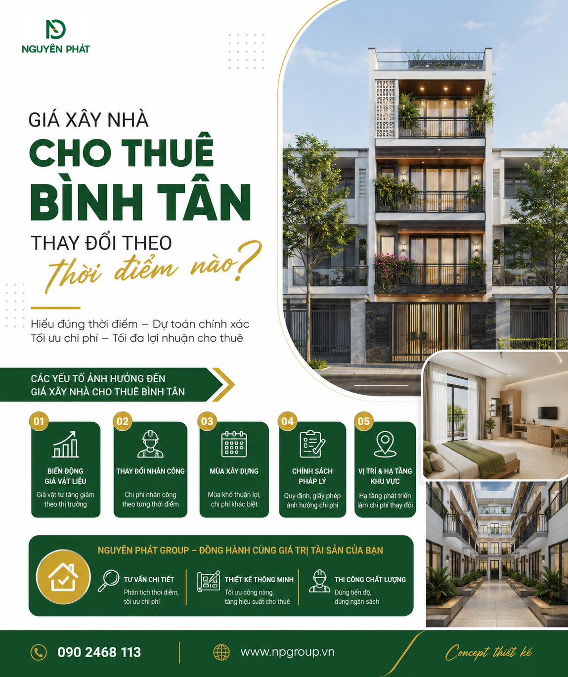 Nhà 4x15 tại Bình Tân nên làm bao nhiêu phòng