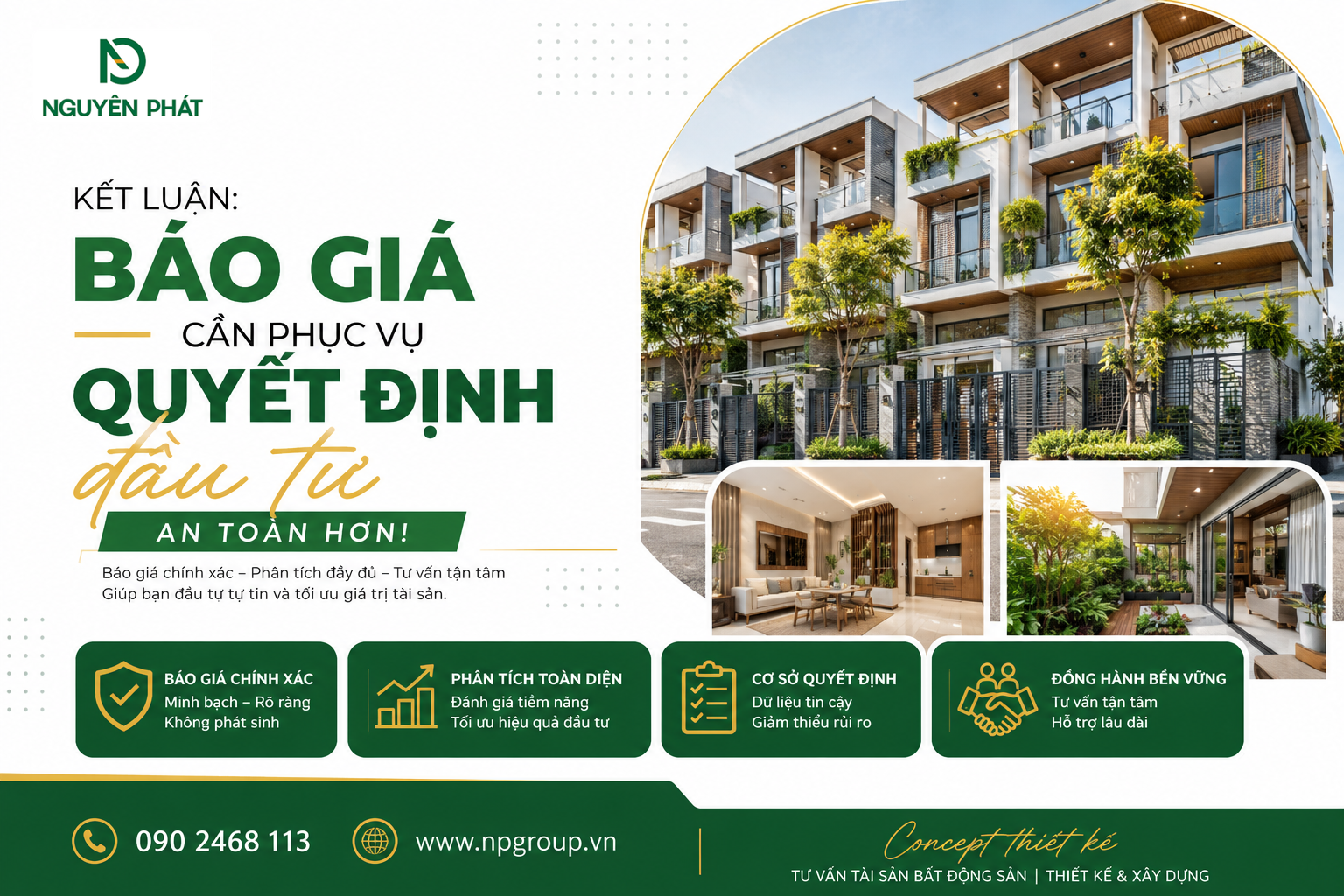 Kết luận: báo giá cần phục vụ quyết định đầu tư an toàn hơn