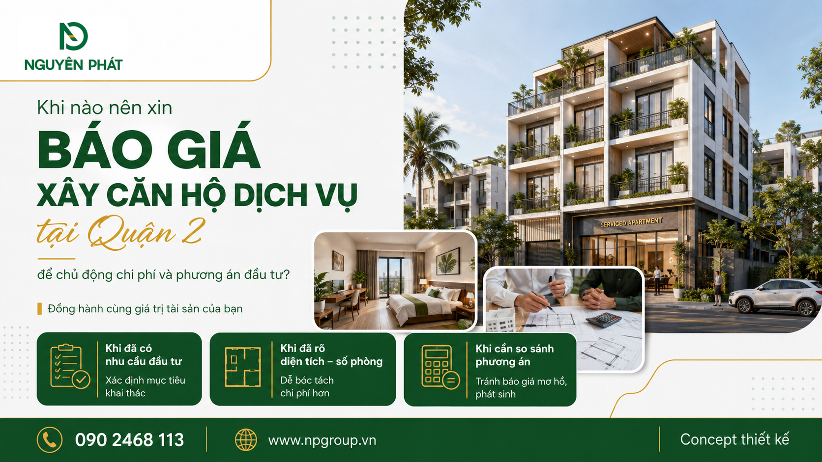Giá xây nhà cho thuê Quận 2 phụ thuộc vào số phòng